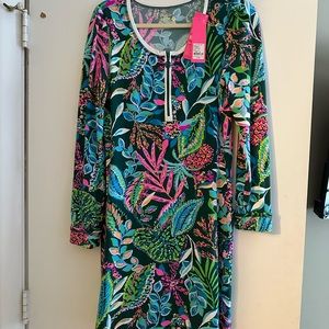 Lilly Pulitzer luxletic UPF 50 Jolene dress in multi sunshine jungle medium NWT